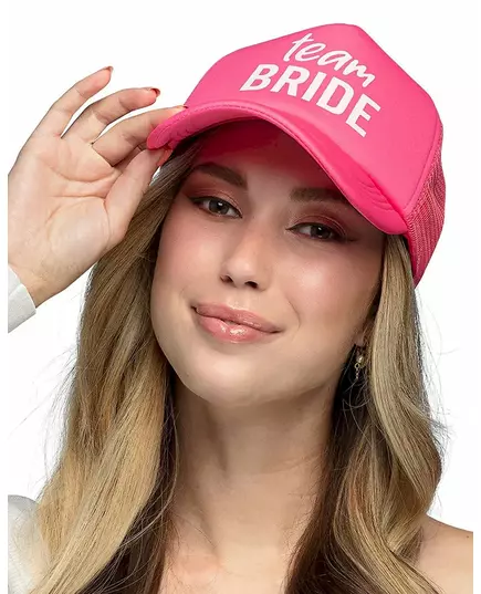 Casquette rose Team bride adulte
