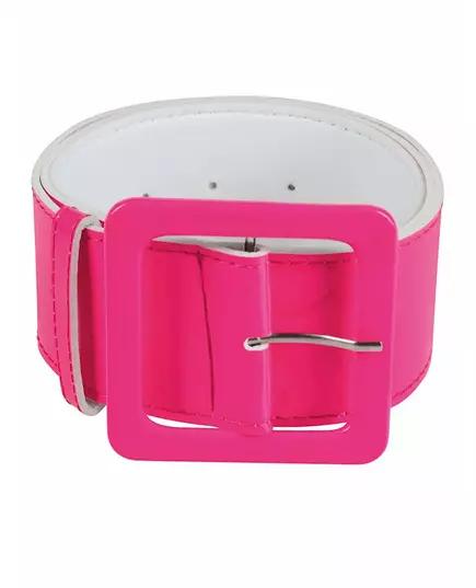 Ceinture large rose fluo adulte