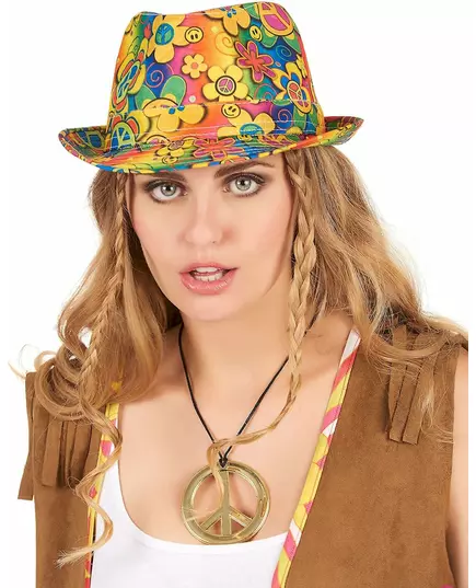 Hippie borsalino hoed voor volwassenen