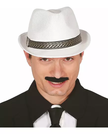 Chapeau borsalino trilby blanc adulte