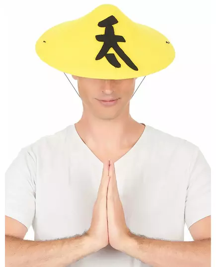 Chapeau chinois jaune adulte