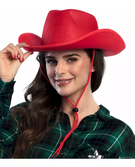 Rode cowboy hoed voor volwassenen