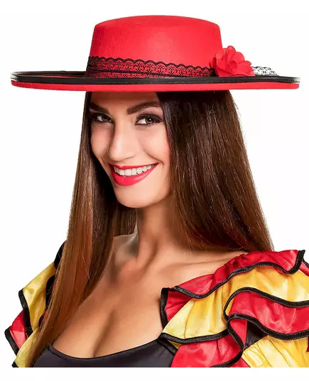 Chapeau danseuse espagnole rouge femme