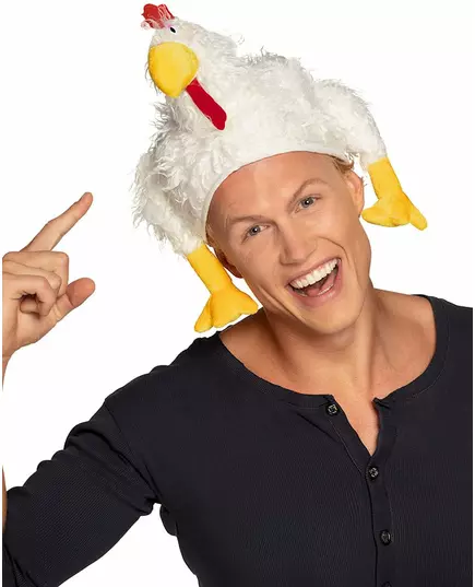 Chapeau de coq blanc
