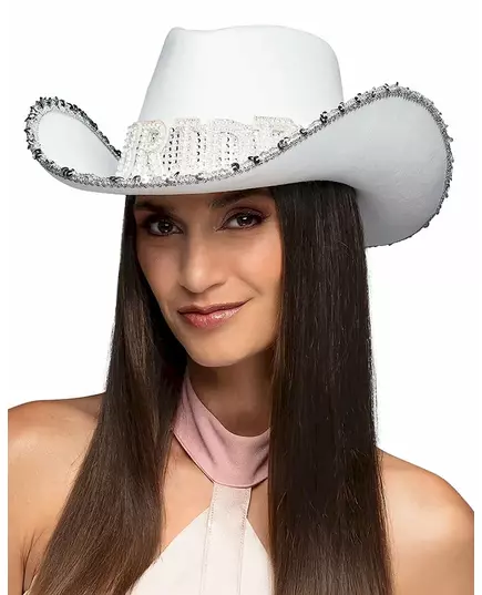 Chapeau de cowboy à strass Bride adulte