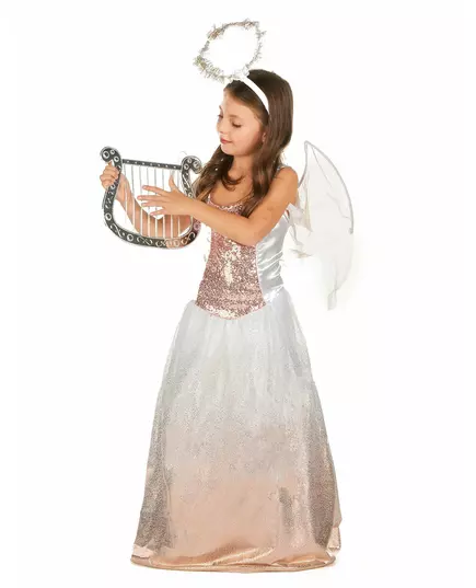 Déguisement ange rose gold fille, Taille: 10–12 ans (130–140 cm)