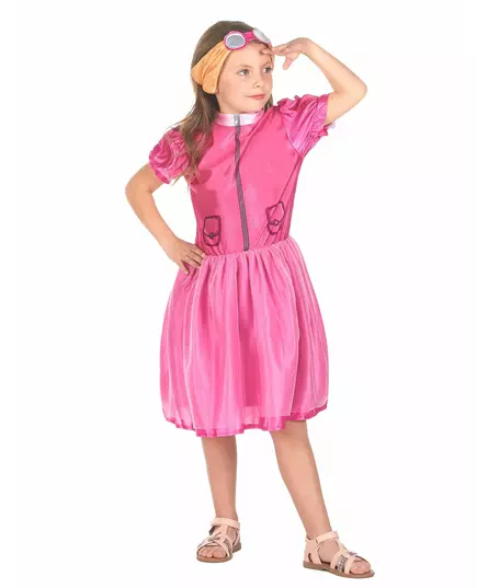 Déguisement chien aviateur rose fille, Taille: 10–12 ans (130–140 cm)