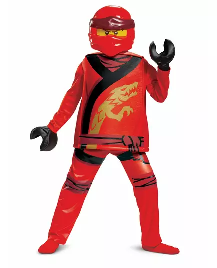 Déguisement deluxe Kai Ninjago - LEGO™ enfant, Taille: 10–12 ans(137–149 cm)
