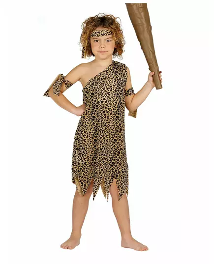 Holbewoner kostuum voor jongens, Maat: 9 jaar (125–135 cm)