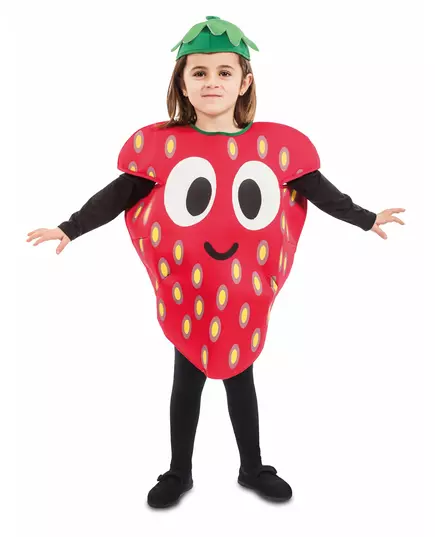 Kleine aardbei kostuum voor kinderen, Maat: 3–4 jaar (92–104 cm)