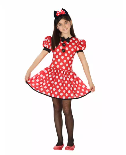 Déguisement miss souris à pois fille, Taille: 3–4 ans (98–115 cm)