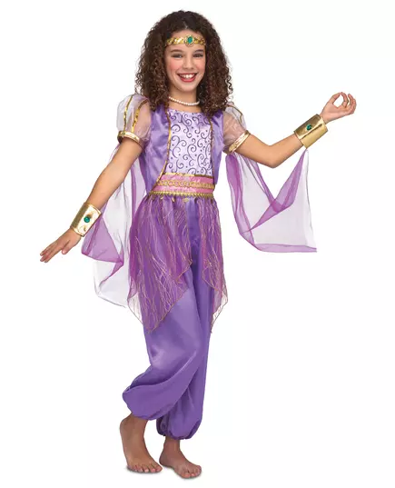 Déguisement princesse orientale violette fille, Taille: 3–4 ans(98–110 cm)