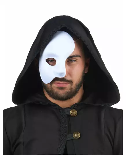 Half gezicht masker wit voor volwassenen