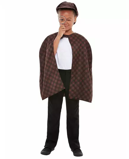 Kit détective marron enfant, Taille: 7–9 ans(130/143 cm)