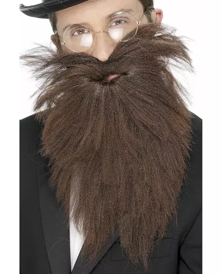 Lange bruine baard voor mannen.