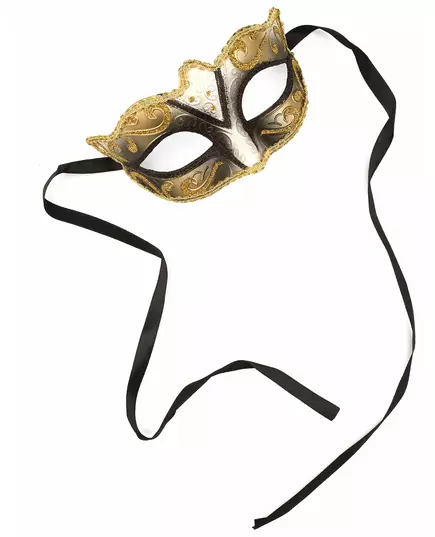 Goudkleurig Venetiaans glitter masker voor volwassenen