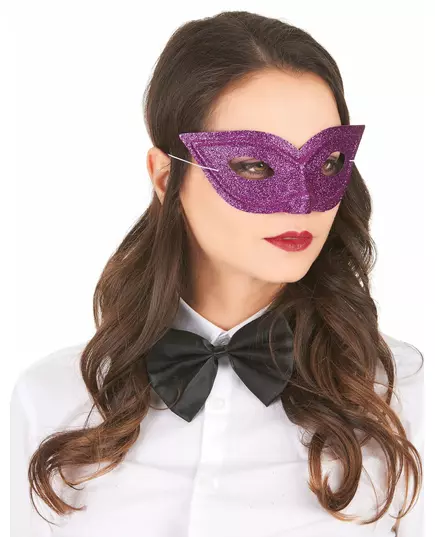 Loup vénitien pailleté violet adulte