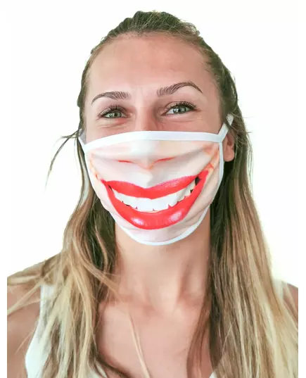 Masque cache nez imprimé rouge à lèvre adulte