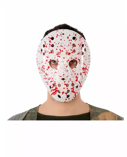 Masque de hockey ensanglanté
