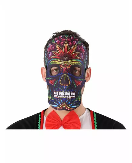 Masque dia de los muertos effet cuir et feutre adulte