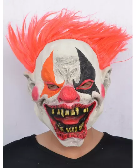 Masque latex clown de l'enfer adulte Halloween
