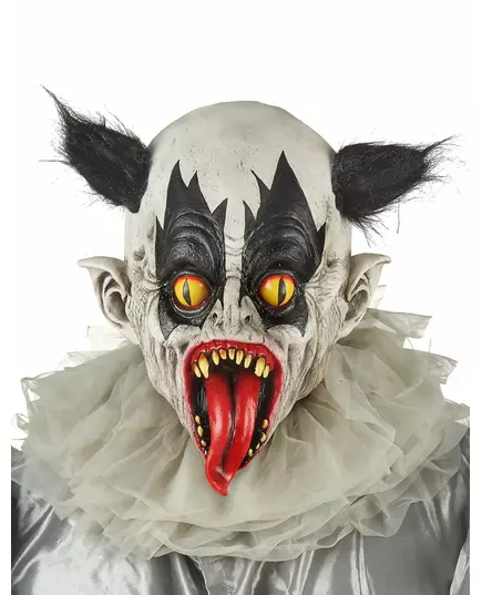 Masque latex clown noir et blanc adulte