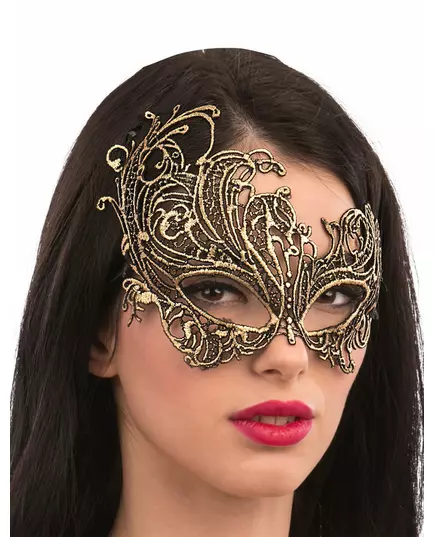 Masque or en tissu macramé adulte