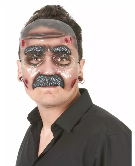 Masque transparent homme moustachu adulte