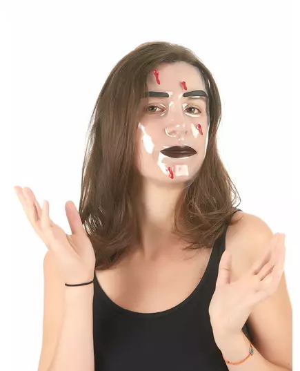Masque transparent Impact de balles adulte