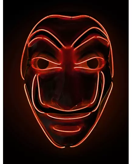 Masque voleur LED rouge adulte