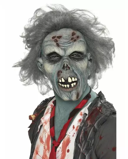 Grijs zombiemasker voor volwassenen