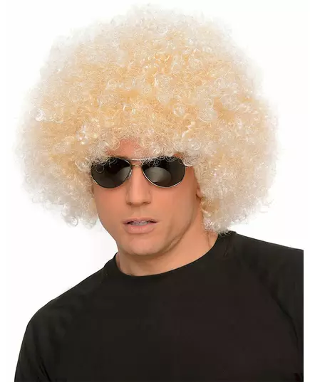 Perruque géante afro 70's blond