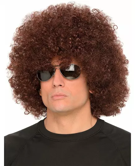Bruine afropruik voor volwassenen