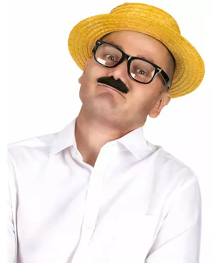 Chapeau paille canotier jaune