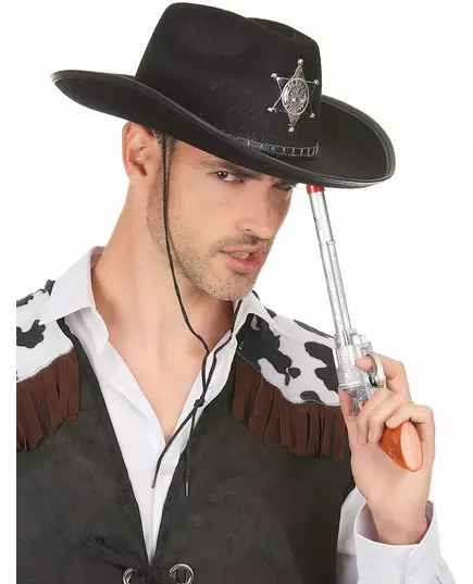 Chapeau Sherif noir adulte