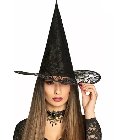 Chapeau sorcière dentelle adulte Halloween