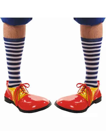 Blauw met wit gestreepte kousen voor volwassenen