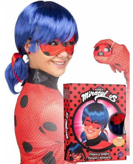Cadeauverpakking Ladybug™ pruik en masker voor dames