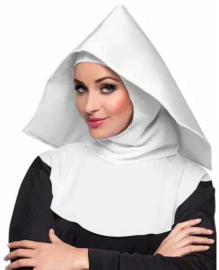 Coiffe nonne blanche adulte