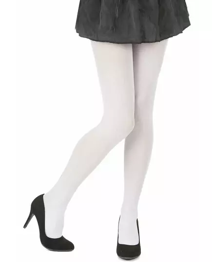 Witte ondoorzichtige panty voor volwassenen