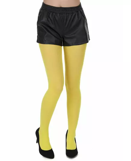 Gele panty voor volwassenen, Maat: Medium/Large