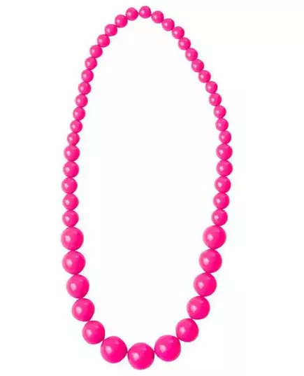 Collier grosses perles roses adulte