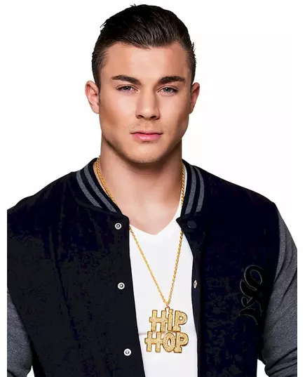 Goudkleurige hip hop ketting voor volwassenen