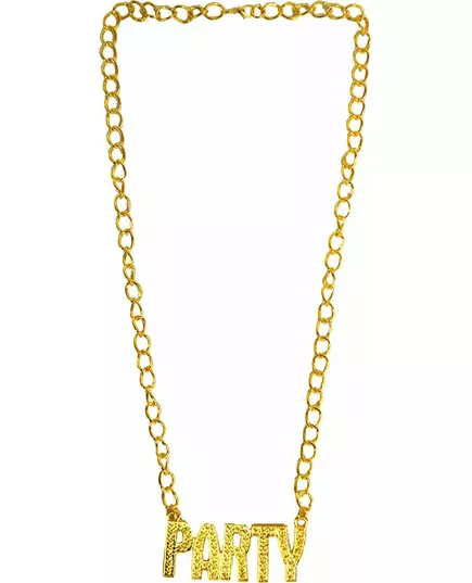 Goudkleurige party ketting voor volwassenen