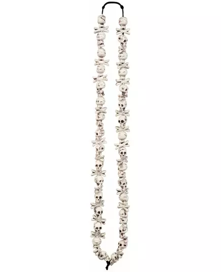 Witte doodskop ketting