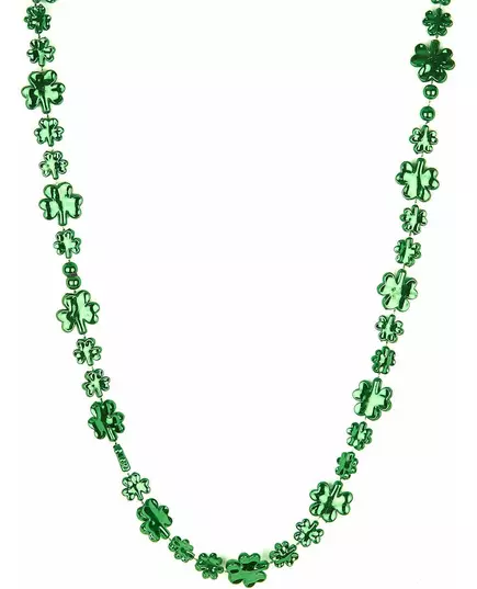 Glanzende groene klavertjes ketting voor volwassenen