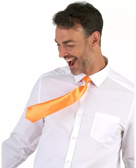 Oranje stropdas voor volwassenen