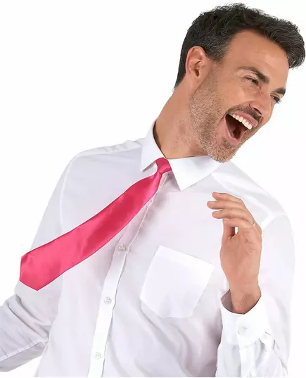 Fluo roze stropdas voor volwassenen