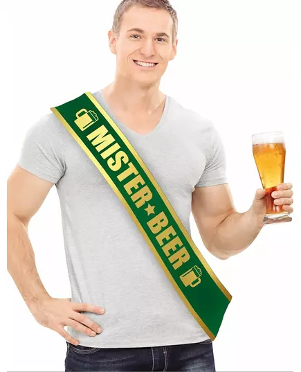 Echarpe Mister Beer verte homme
