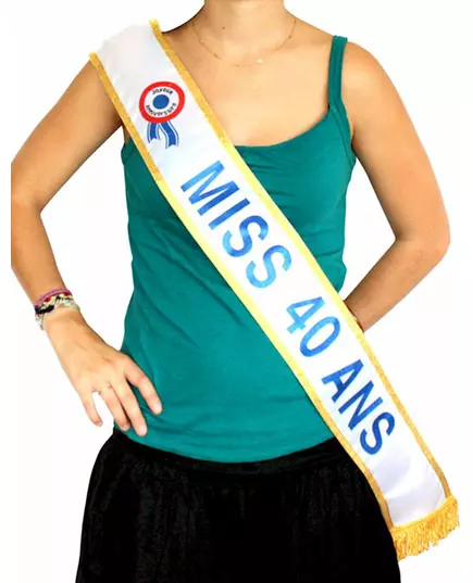 Blauwe Miss-sjerp 40 jaar